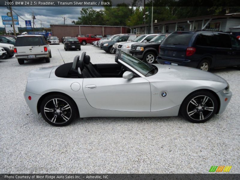 Titanium Silver Metallic / Black 2005 BMW Z4 2.5i Roadster