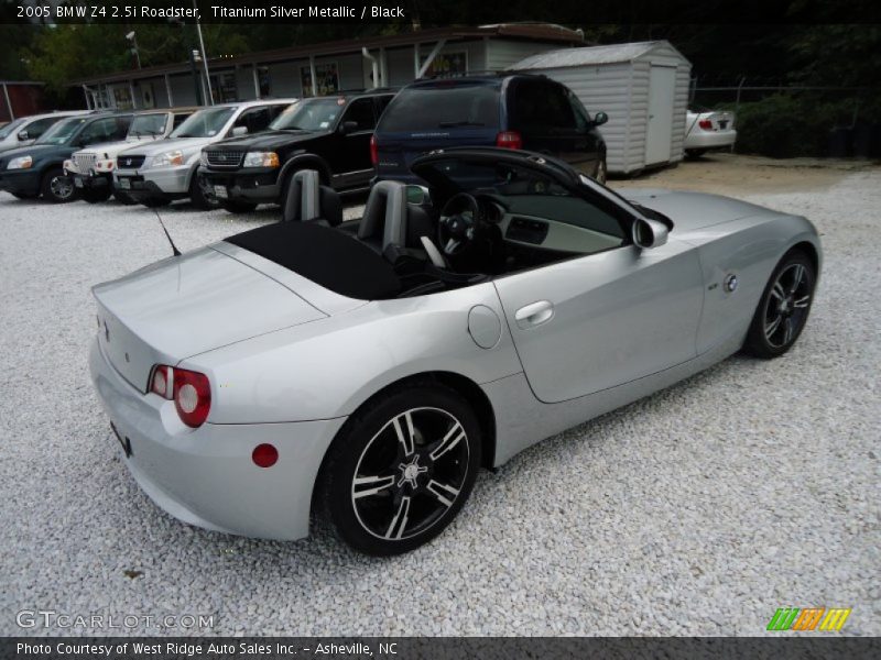 Titanium Silver Metallic / Black 2005 BMW Z4 2.5i Roadster