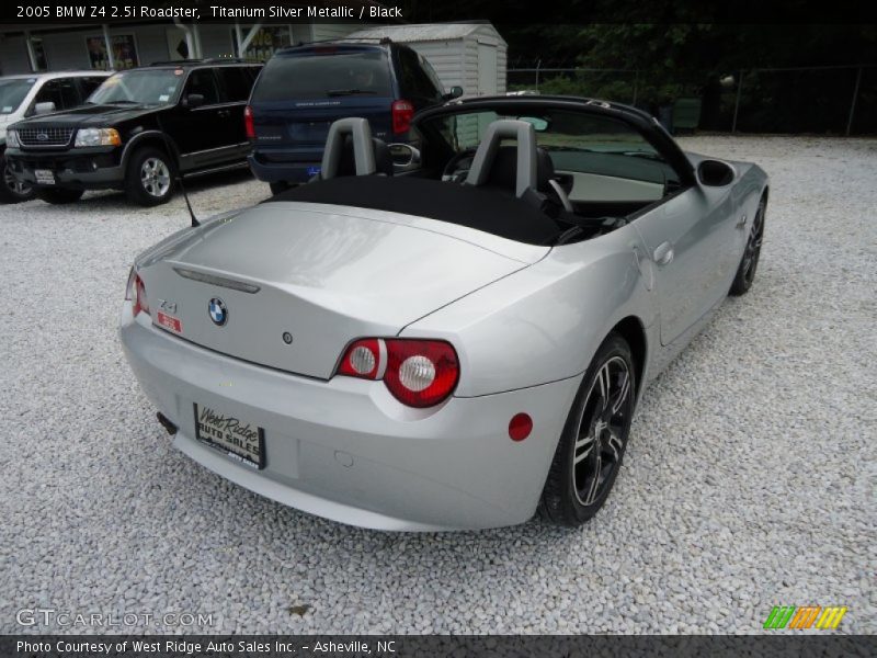Titanium Silver Metallic / Black 2005 BMW Z4 2.5i Roadster