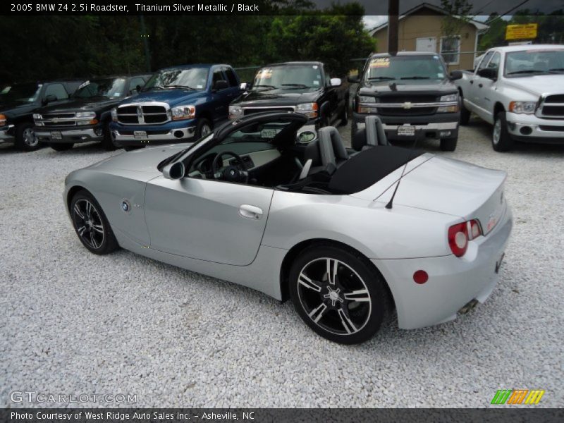 Titanium Silver Metallic / Black 2005 BMW Z4 2.5i Roadster