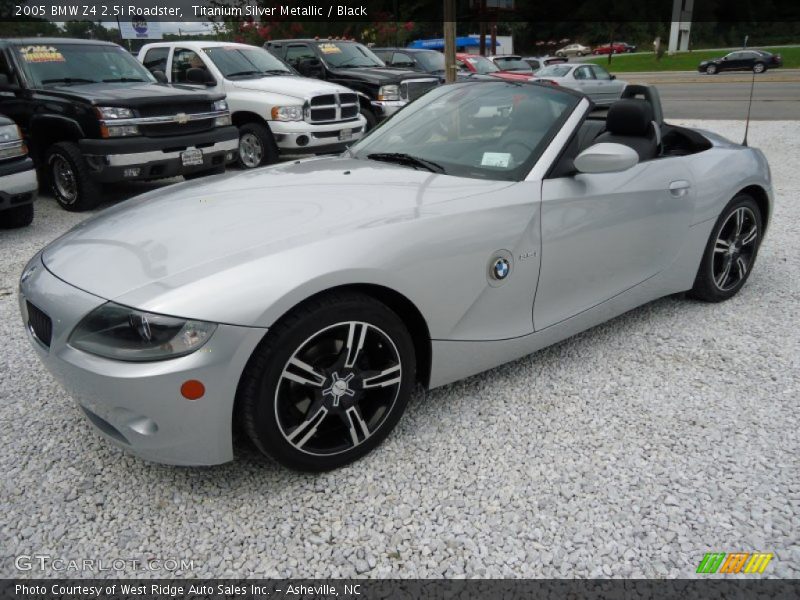 Titanium Silver Metallic / Black 2005 BMW Z4 2.5i Roadster