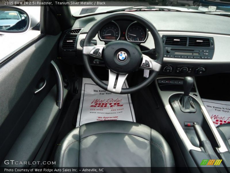 Titanium Silver Metallic / Black 2005 BMW Z4 2.5i Roadster