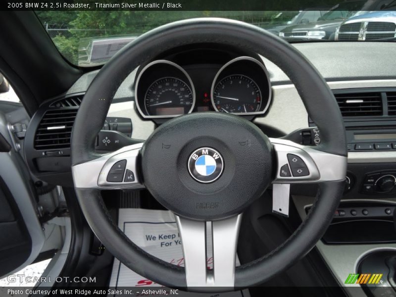 Titanium Silver Metallic / Black 2005 BMW Z4 2.5i Roadster