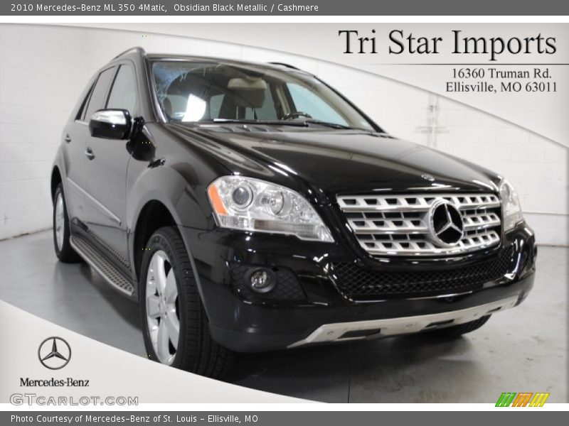 Obsidian Black Metallic / Cashmere 2010 Mercedes-Benz ML 350 4Matic