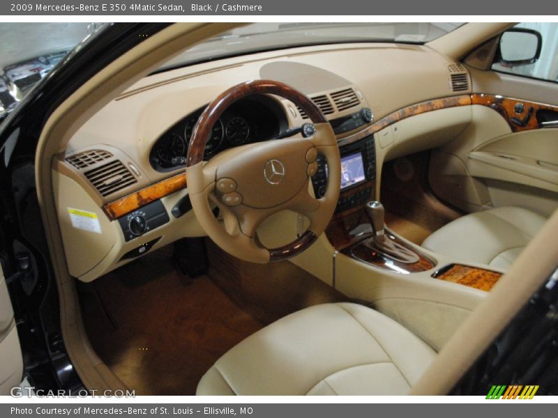 Black / Cashmere 2009 Mercedes-Benz E 350 4Matic Sedan