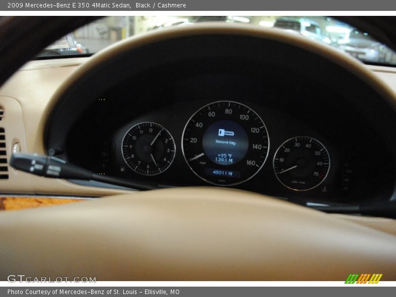 Black / Cashmere 2009 Mercedes-Benz E 350 4Matic Sedan