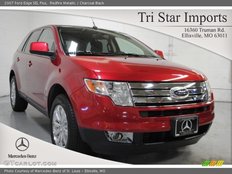 Redfire Metallic / Charcoal Black 2007 Ford Edge SEL Plus