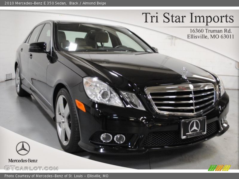 Black / Almond Beige 2010 Mercedes-Benz E 350 Sedan