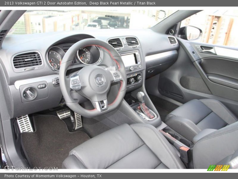Deep Black Pearl Metallic / Titan Black 2013 Volkswagen GTI 2 Door Autobahn Edition