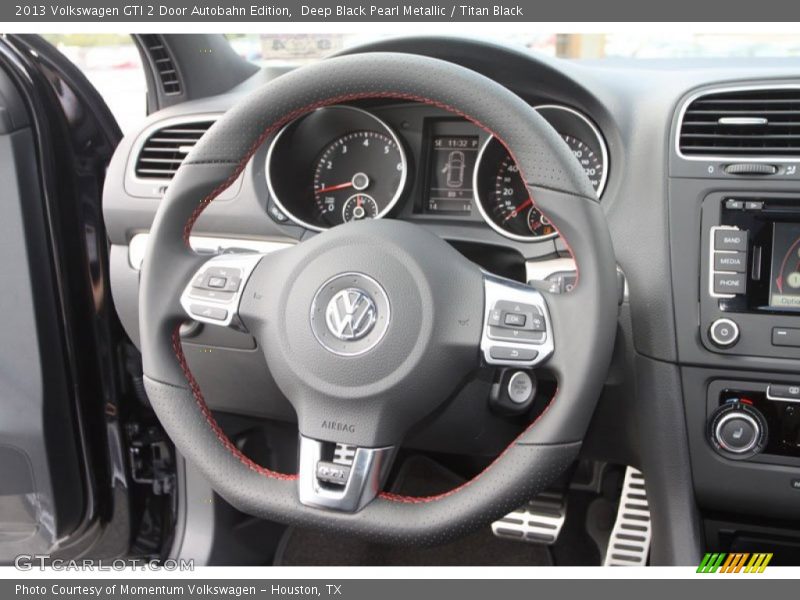 Deep Black Pearl Metallic / Titan Black 2013 Volkswagen GTI 2 Door Autobahn Edition