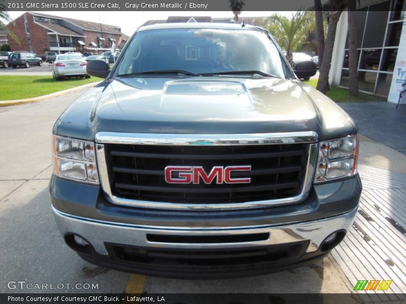 Gray Green Metallic / Ebony 2011 GMC Sierra 1500 SLE Crew Cab