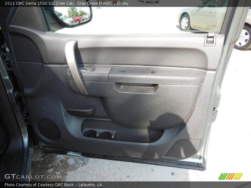 Gray Green Metallic / Ebony 2011 GMC Sierra 1500 SLE Crew Cab