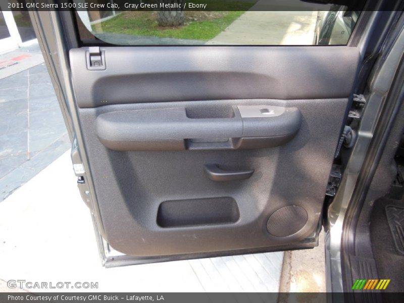 Gray Green Metallic / Ebony 2011 GMC Sierra 1500 SLE Crew Cab