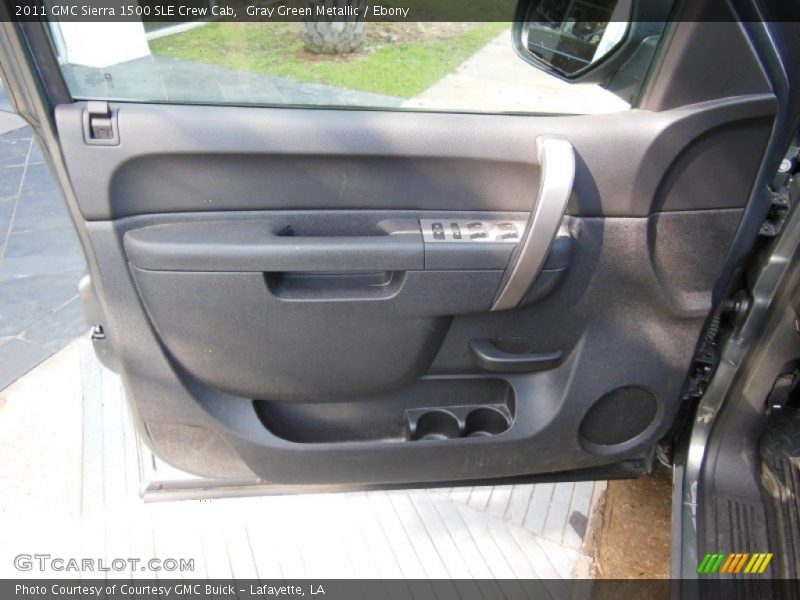 Gray Green Metallic / Ebony 2011 GMC Sierra 1500 SLE Crew Cab