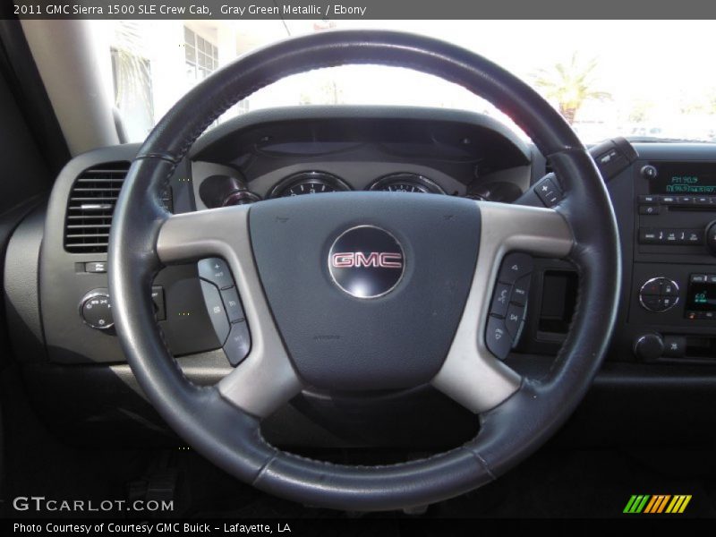 Gray Green Metallic / Ebony 2011 GMC Sierra 1500 SLE Crew Cab