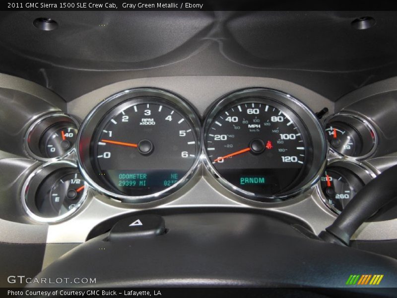 Gray Green Metallic / Ebony 2011 GMC Sierra 1500 SLE Crew Cab