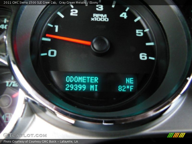 Gray Green Metallic / Ebony 2011 GMC Sierra 1500 SLE Crew Cab