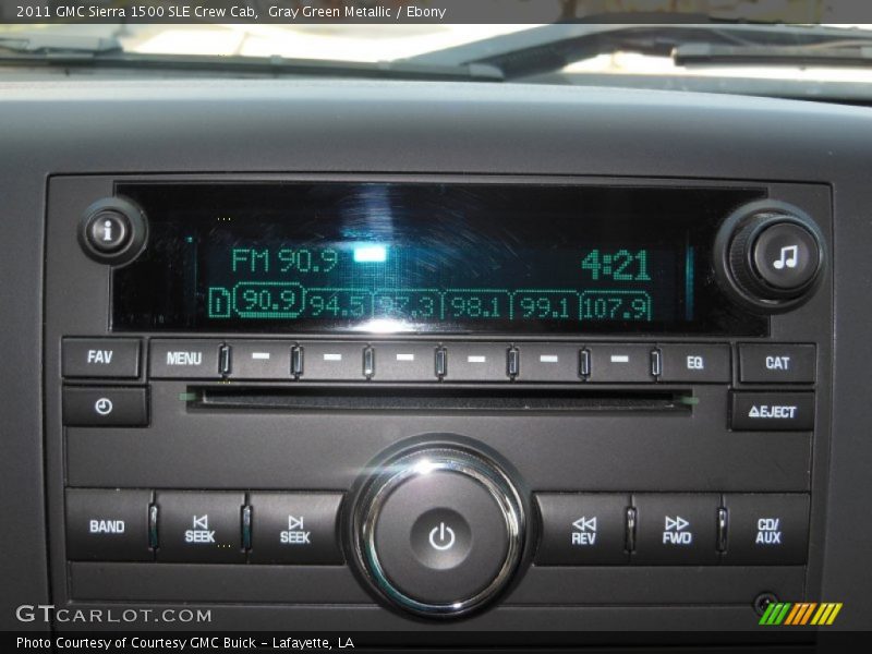 Gray Green Metallic / Ebony 2011 GMC Sierra 1500 SLE Crew Cab