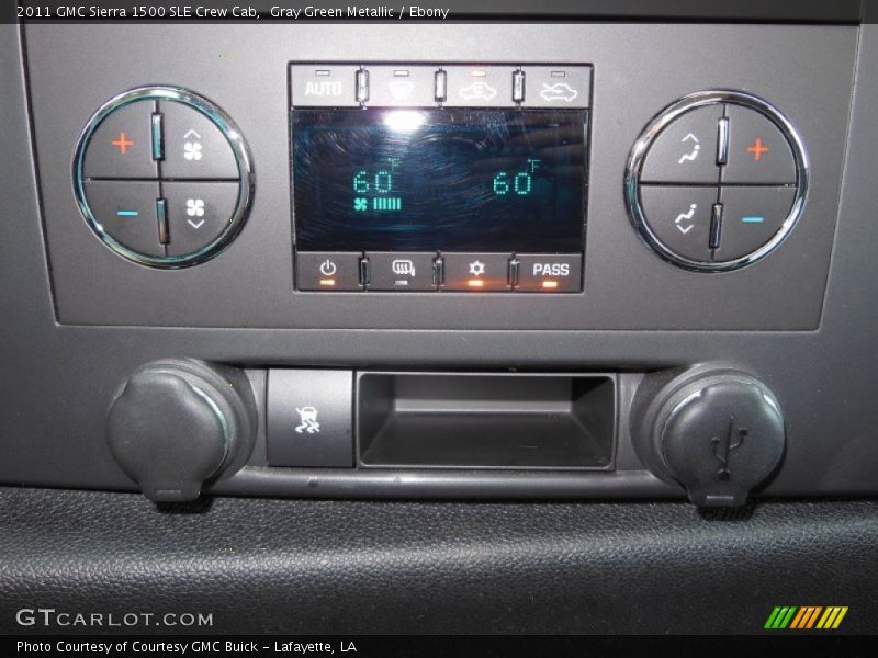 Gray Green Metallic / Ebony 2011 GMC Sierra 1500 SLE Crew Cab