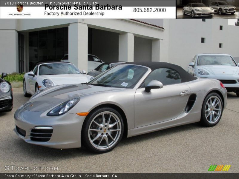 Platinum Silver Metallic / Black 2013 Porsche Boxster