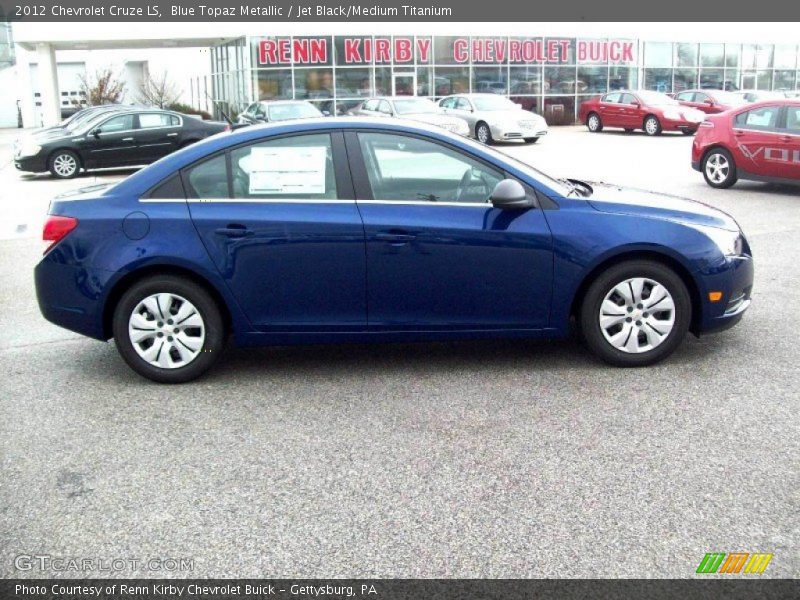 Blue Topaz Metallic / Jet Black/Medium Titanium 2012 Chevrolet Cruze LS