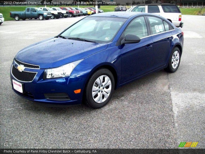 Blue Topaz Metallic / Jet Black/Medium Titanium 2012 Chevrolet Cruze LS