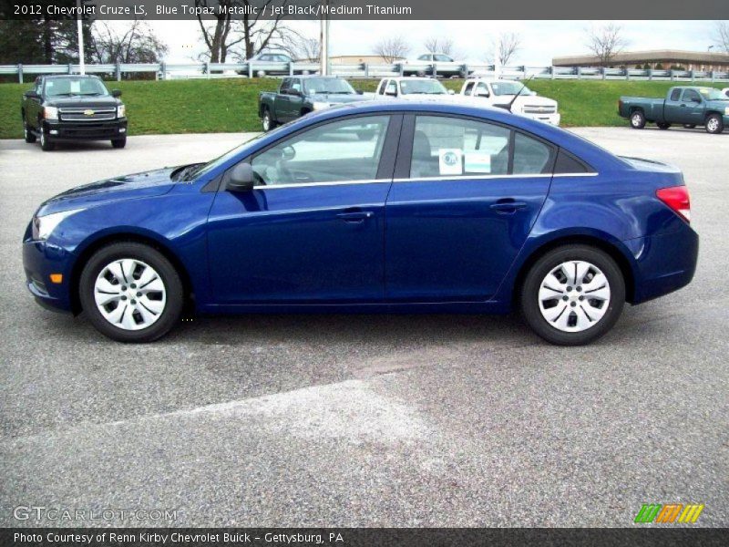Blue Topaz Metallic / Jet Black/Medium Titanium 2012 Chevrolet Cruze LS