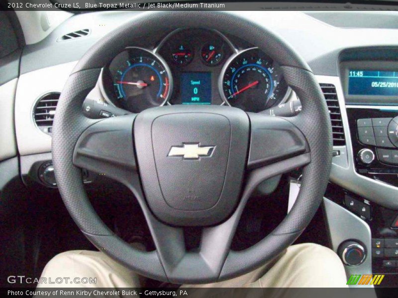 Blue Topaz Metallic / Jet Black/Medium Titanium 2012 Chevrolet Cruze LS