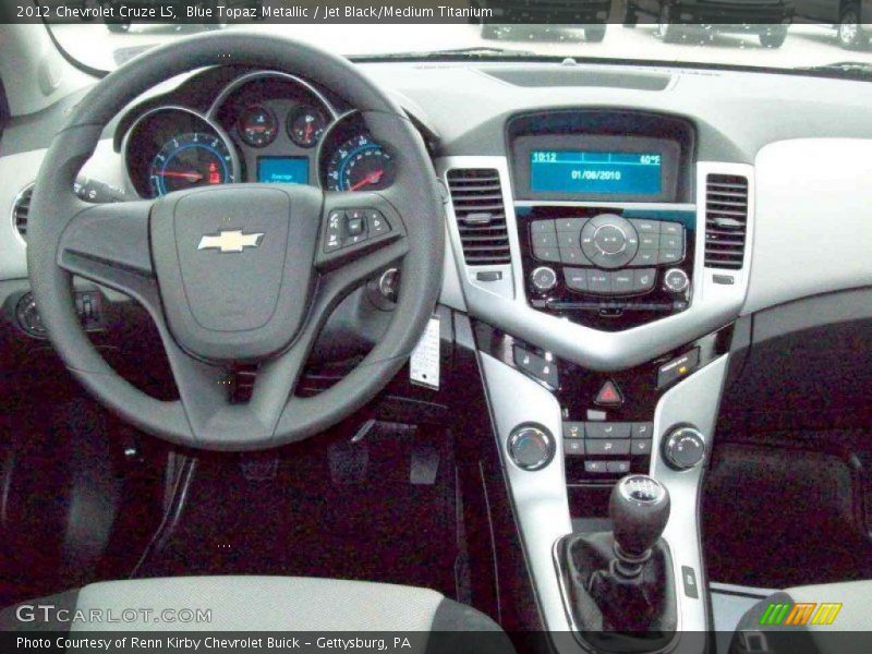 Blue Topaz Metallic / Jet Black/Medium Titanium 2012 Chevrolet Cruze LS