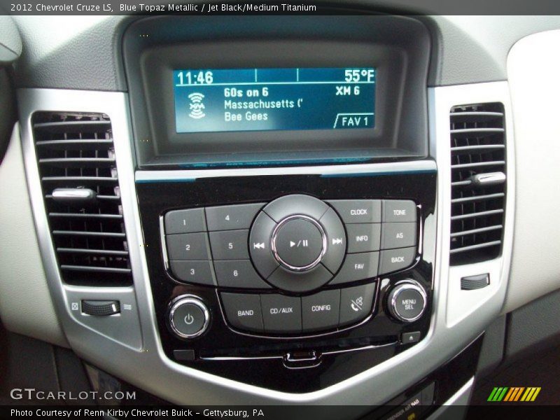 Blue Topaz Metallic / Jet Black/Medium Titanium 2012 Chevrolet Cruze LS