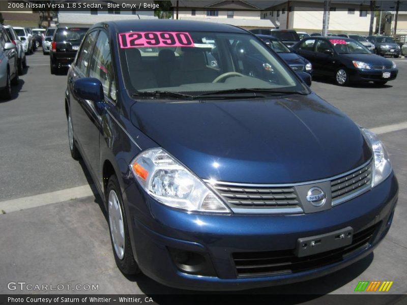 Blue Onyx / Beige 2008 Nissan Versa 1.8 S Sedan