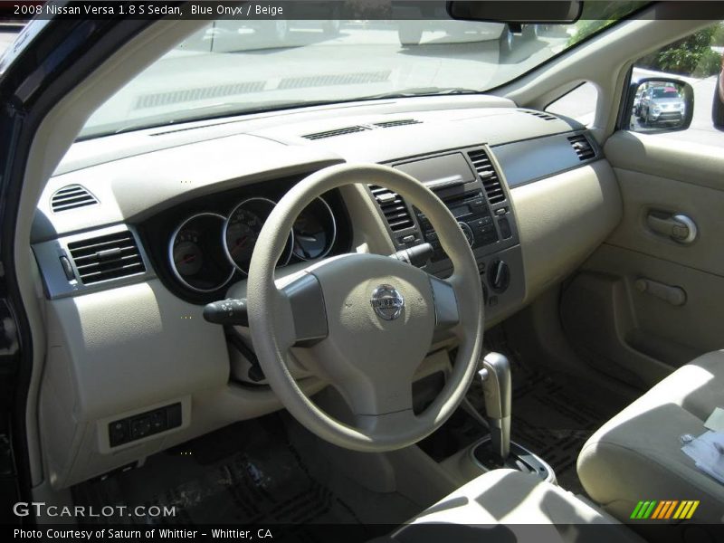 Blue Onyx / Beige 2008 Nissan Versa 1.8 S Sedan