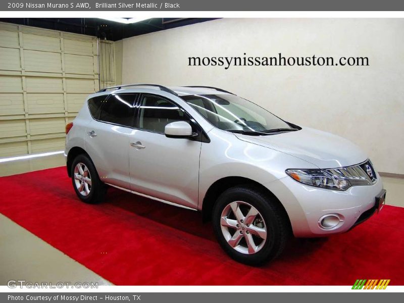 Brilliant Silver Metallic / Black 2009 Nissan Murano S AWD