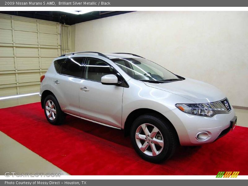 Brilliant Silver Metallic / Black 2009 Nissan Murano S AWD