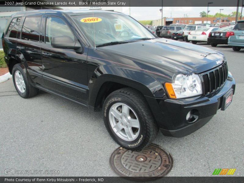 Black / Medium Slate Gray 2007 Jeep Grand Cherokee Laredo 4x4