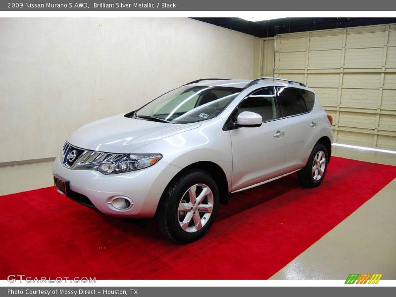 Brilliant Silver Metallic / Black 2009 Nissan Murano S AWD
