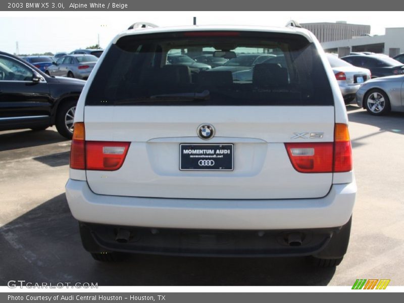 Alpine White / Beige 2003 BMW X5 3.0i