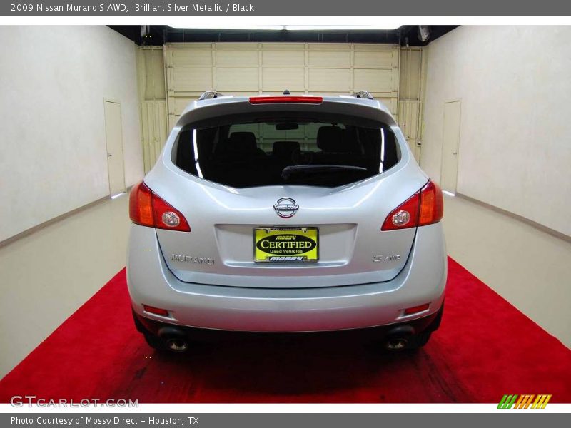 Brilliant Silver Metallic / Black 2009 Nissan Murano S AWD