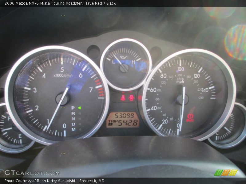True Red / Black 2006 Mazda MX-5 Miata Touring Roadster