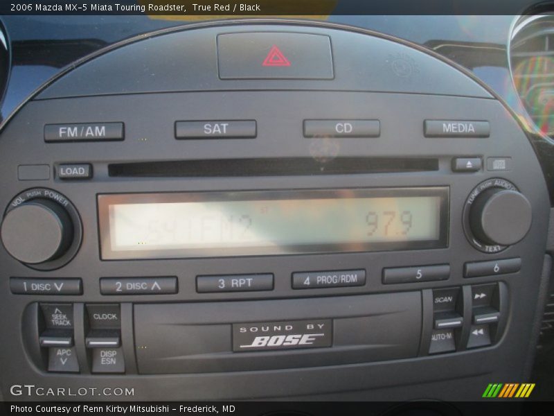 True Red / Black 2006 Mazda MX-5 Miata Touring Roadster