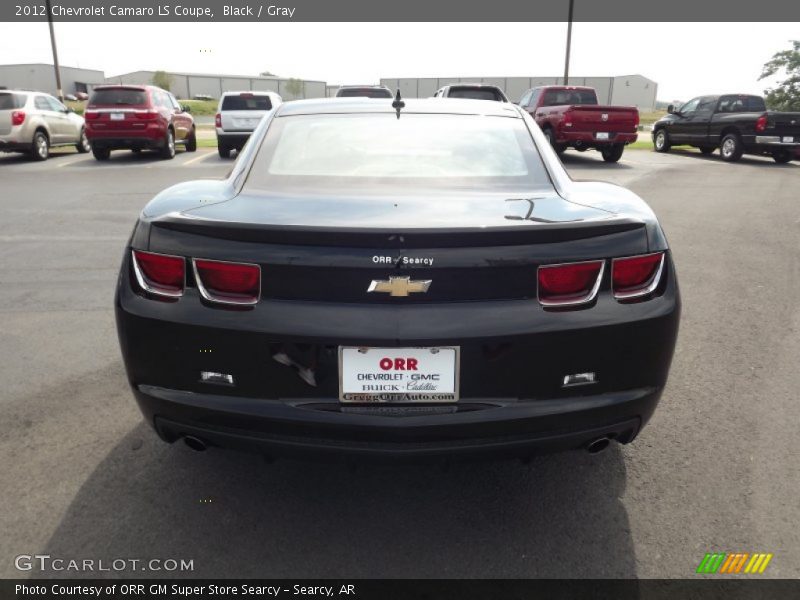 Black / Gray 2012 Chevrolet Camaro LS Coupe