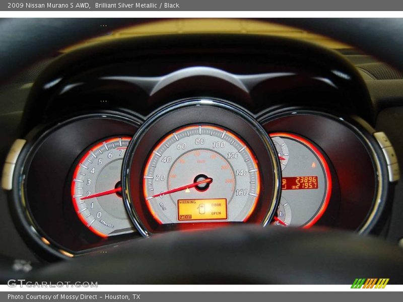 Brilliant Silver Metallic / Black 2009 Nissan Murano S AWD