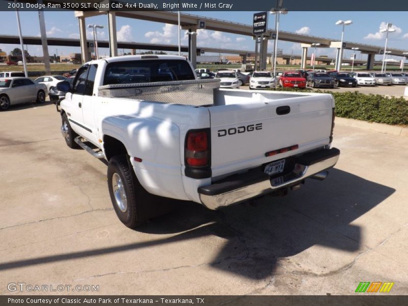 Bright White / Mist Gray 2001 Dodge Ram 3500 SLT Quad Cab 4x4 Dually