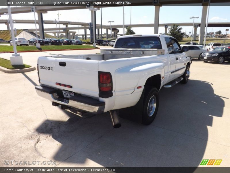 Bright White / Mist Gray 2001 Dodge Ram 3500 SLT Quad Cab 4x4 Dually