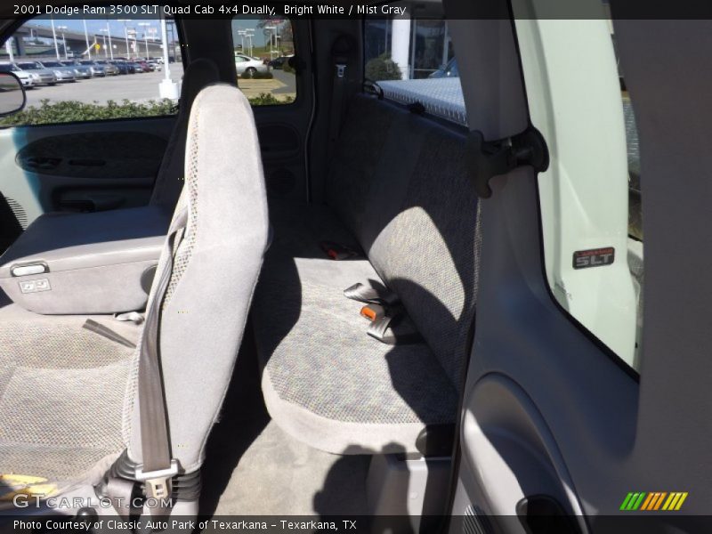 Bright White / Mist Gray 2001 Dodge Ram 3500 SLT Quad Cab 4x4 Dually