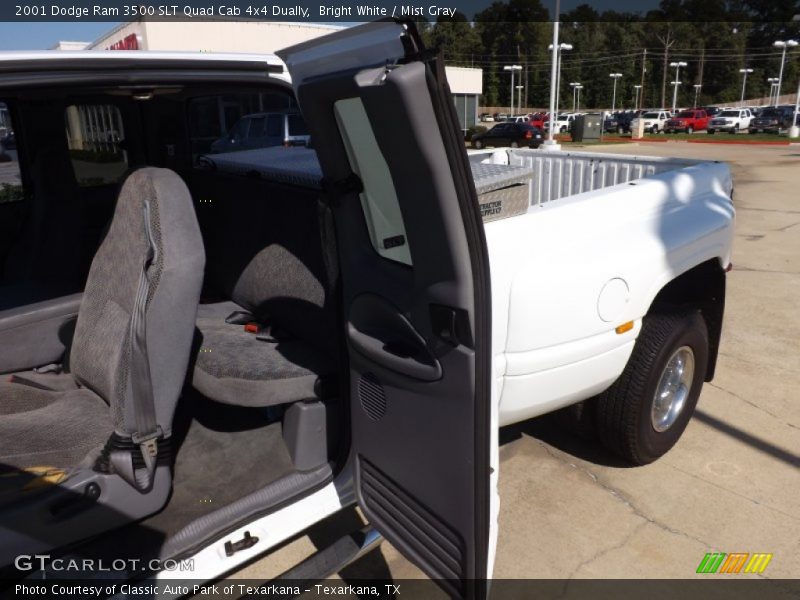 Bright White / Mist Gray 2001 Dodge Ram 3500 SLT Quad Cab 4x4 Dually