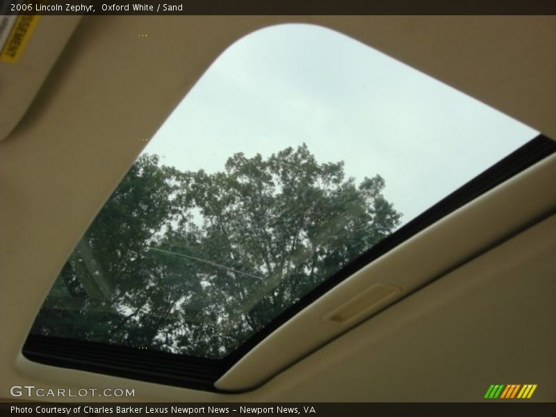 Sunroof of 2006 Zephyr 