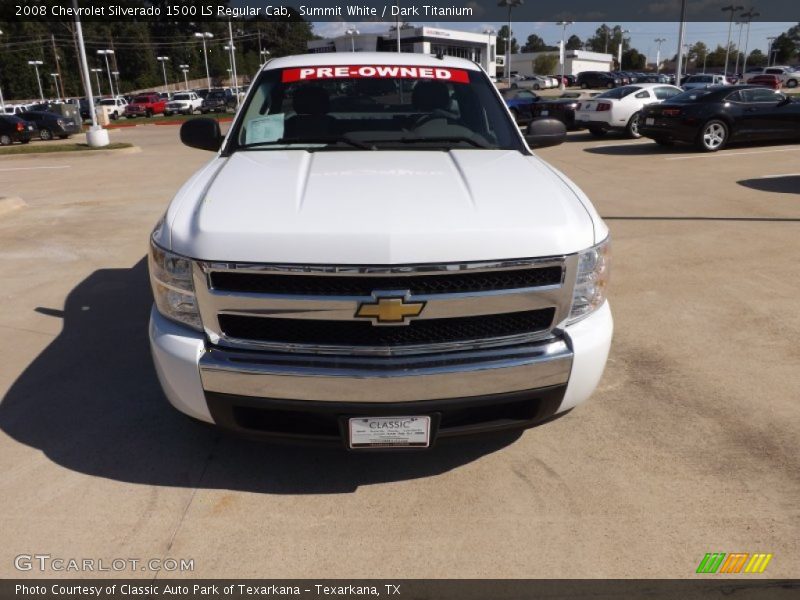 Summit White / Dark Titanium 2008 Chevrolet Silverado 1500 LS Regular Cab