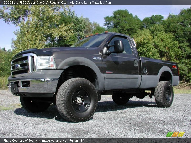 Dark Stone Metallic / Tan 2006 Ford F350 Super Duty XLT Regular Cab 4x4