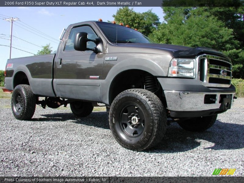 Dark Stone Metallic / Tan 2006 Ford F350 Super Duty XLT Regular Cab 4x4